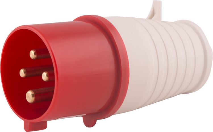 Силовая вилка E.NEXT e.plug.pro.4.32 3P+PE 32А 380 В переносная IP44 Красный (p011005)