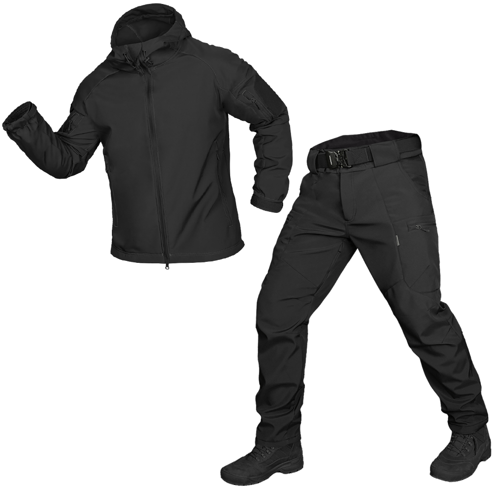 Костюм военный Stalker Softshell 2.0 XL Черный (7389)