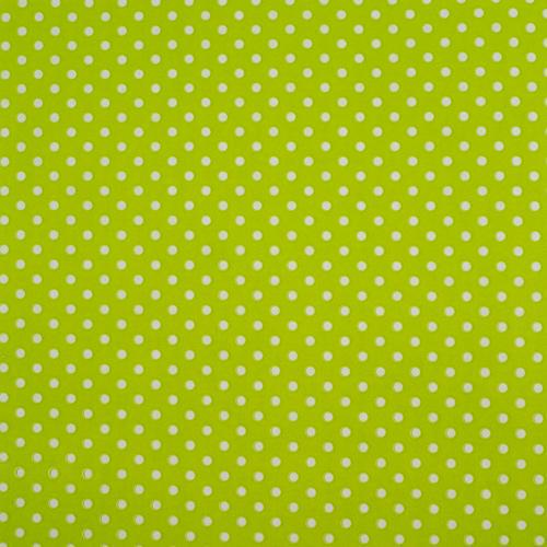 Лист бумаги крафтовый с рисунком Белый горошек 30х30 см Салатовый