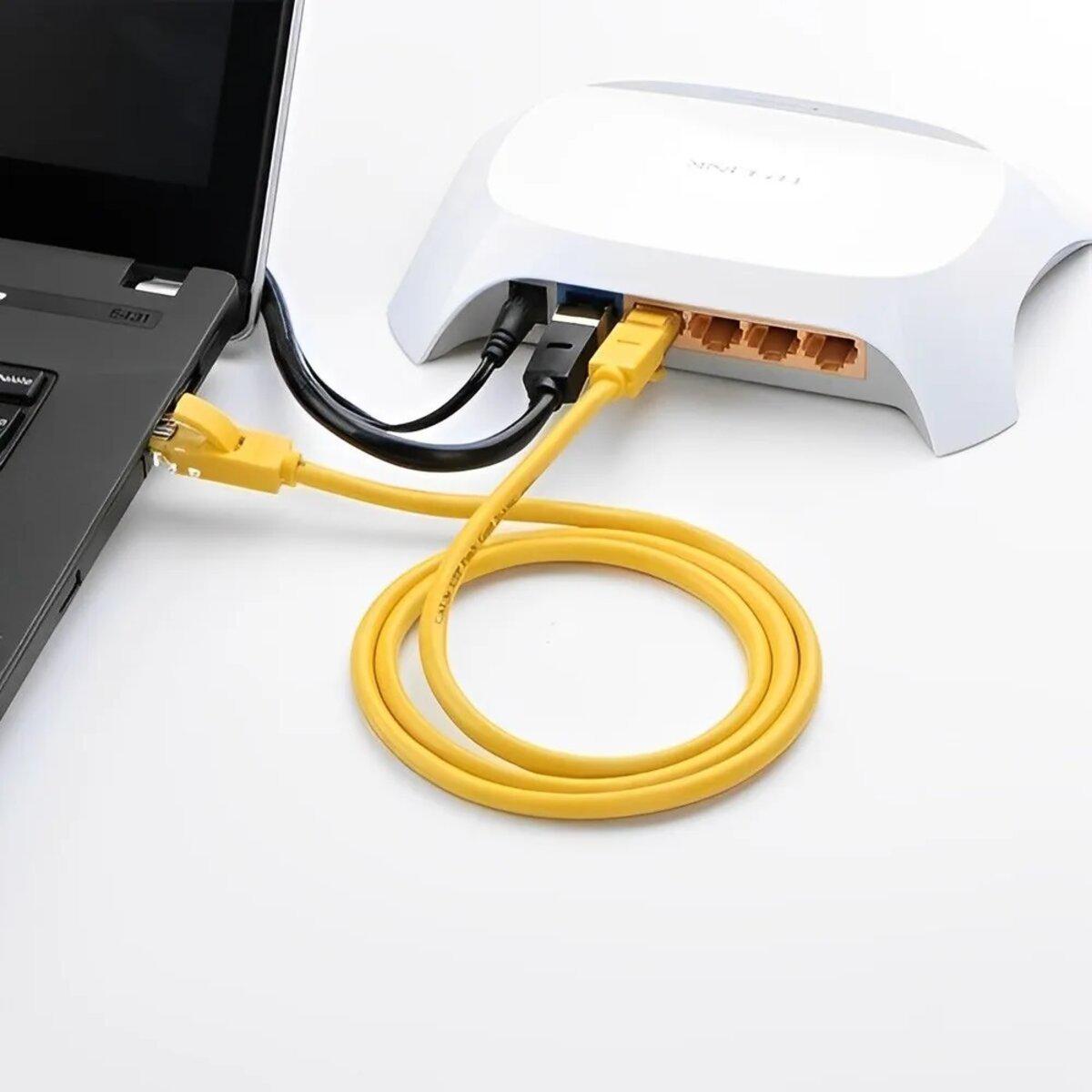 Патч-корд UGREEN NW103 RJ-45 100 Мбит/с 3 м Yellow (UGR-11232) - фото 4