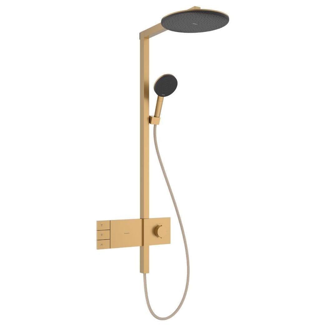 Душевая система Hansgrohe Raindance Alive S 300 2jet EcoSmart из ShowerSelect Comfort с термостатом металл Бронзовый матовый (37521076)