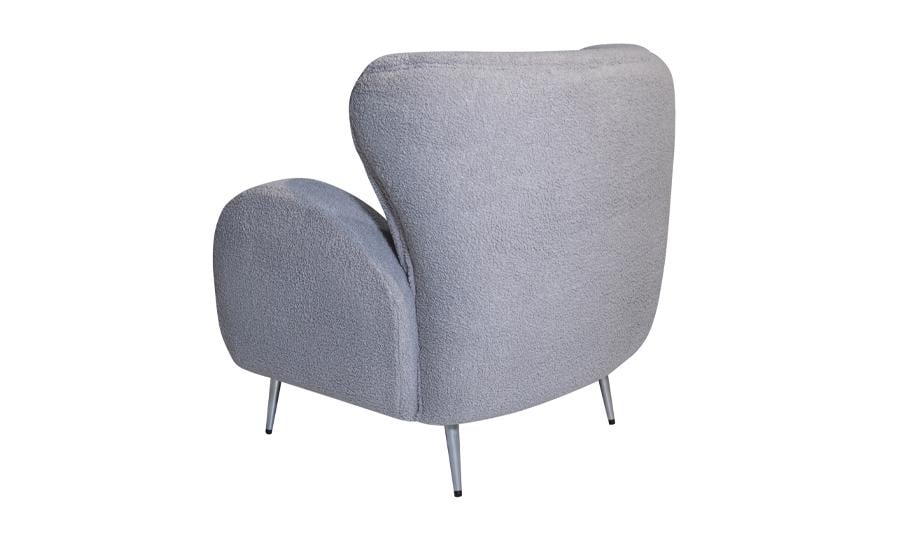 Кресло Камила сиденье букле металл ноги 835x885x865 мм Серый - фото 5