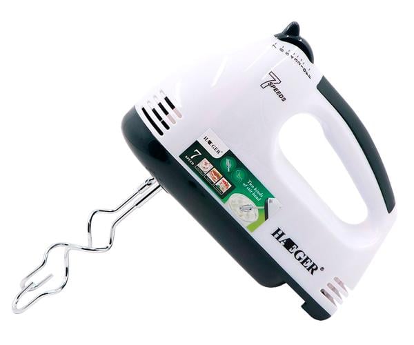 Миксер ручной Haeger HG-6633 7 скоростей 250 Вт Белый (HG-6633_200)