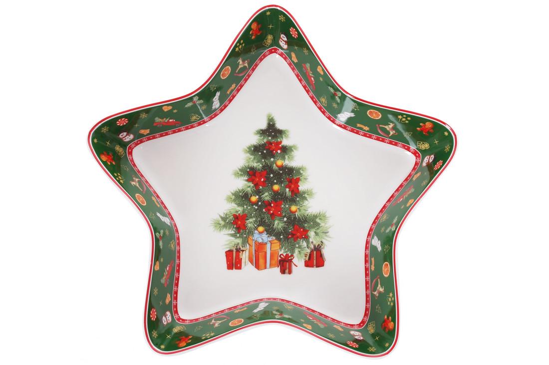 Блюдо фарфоровое BonaDi 498-283 Праздничный флер в форме звезды 28 см (2385973830) Блюдо фарфоровое BonaDi 498-283 Праздничный флер в форме звезды 28 см (2385973830)