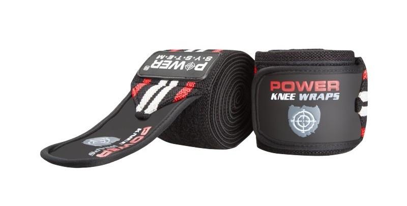 Бинты на колени Power System Knee Wraps PS-3700 Red/Black