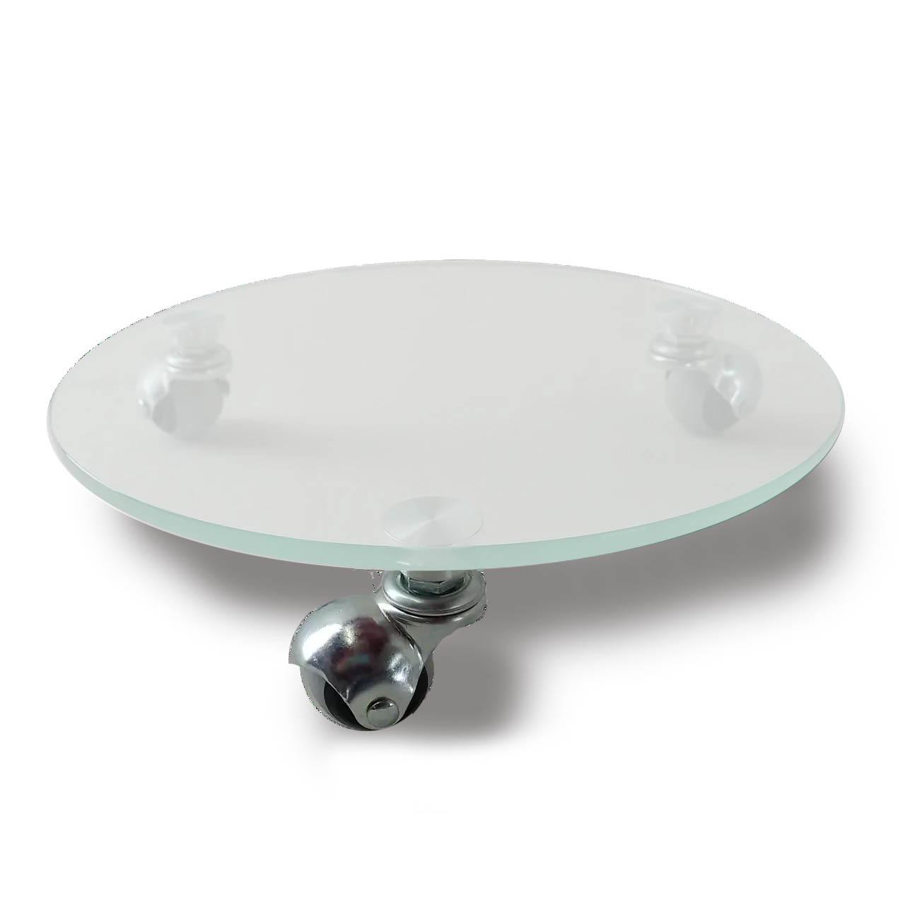 Підставка для квітів Commus ULTRA II 35 s8-10rez скляна на прогумованих коліщатках 35 см Білий (240000076) - фото 2