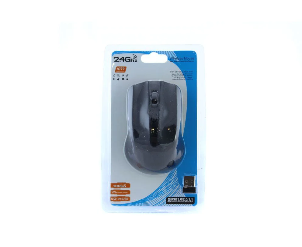 Беспроводная оптическая мышка мышь Wireless Mouse 211 до 10м черный - фото 3