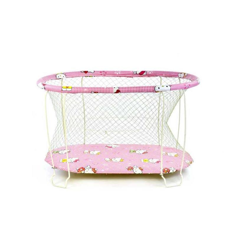 Манеж Hello Kitty мягкое дно крупная сетка Pink (69440)