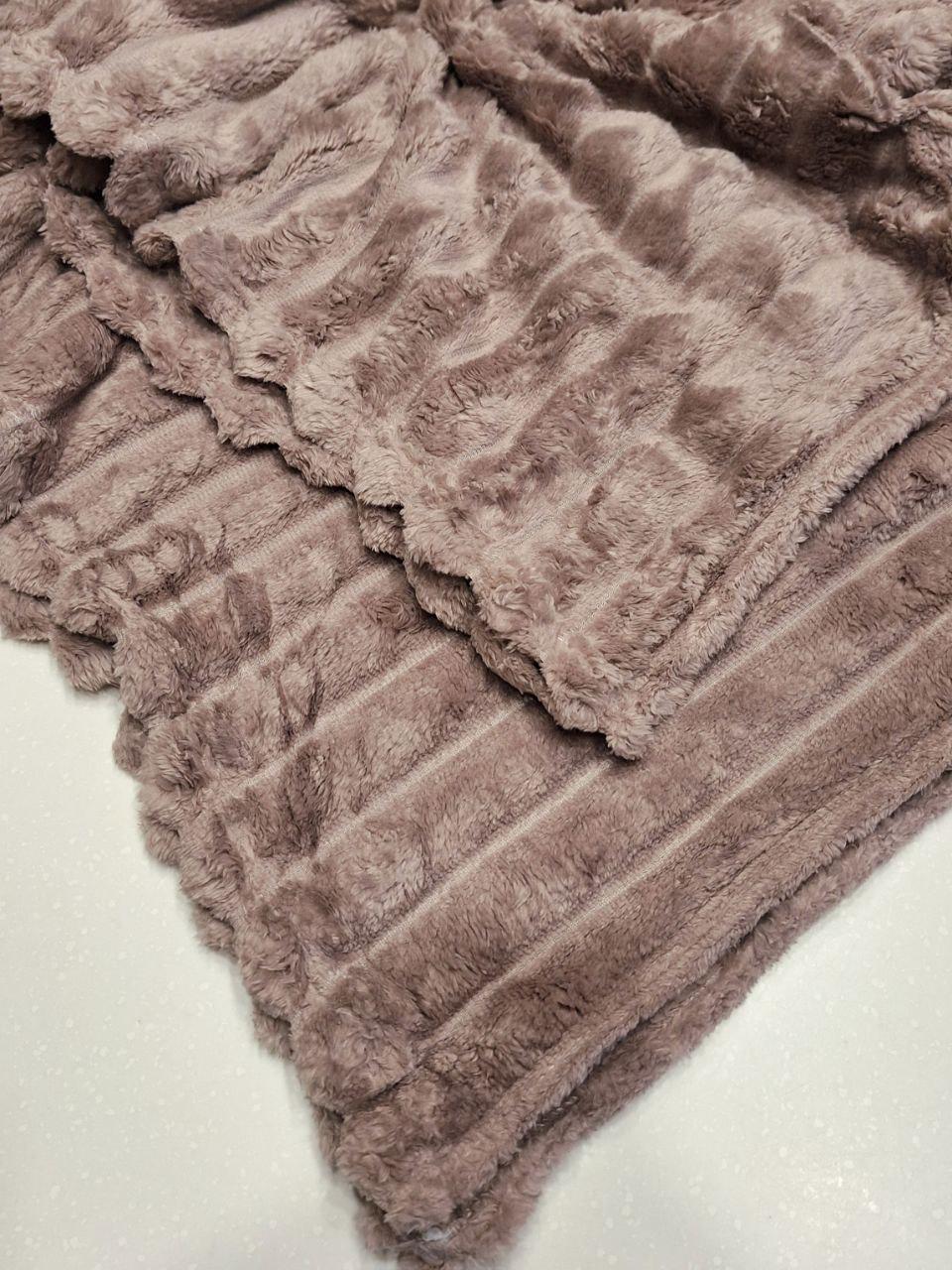Плед флисовый Шарпей 150x200 см Пудровый (1705) - фото 4