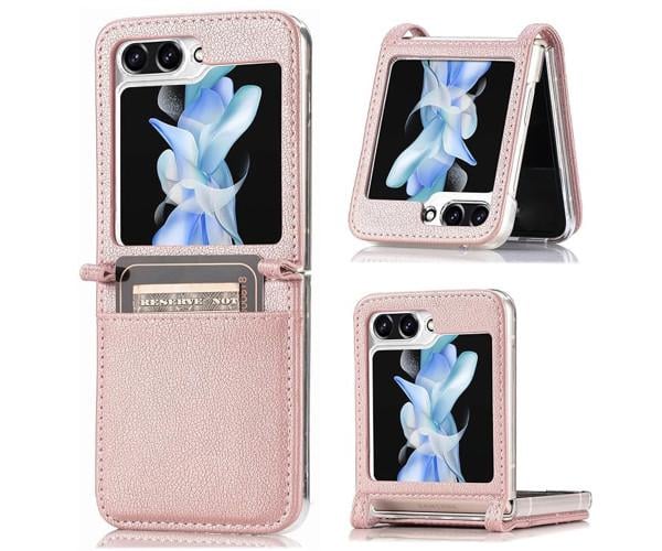 Чохол-накладка Omeve Leather Case для Samsung Galaxy Flip6 Рожевий