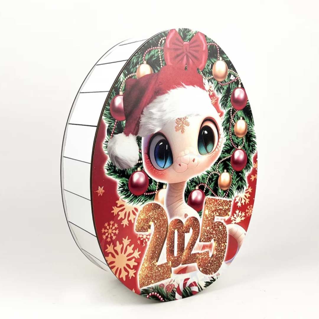 Коробка новогодняя Киндер с символом года 2025 большая 34 см (012209)