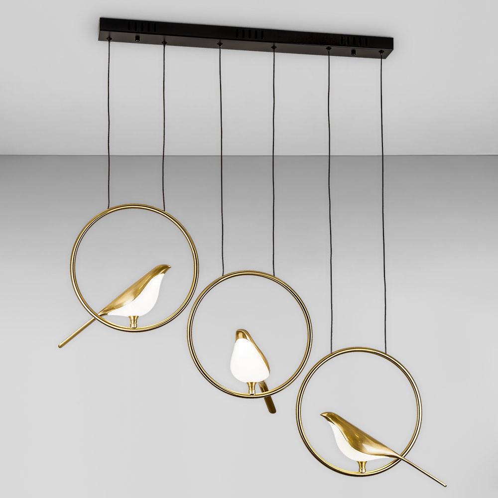 Люстра підвісна світлодіодна Light House LS-18618-3 BRZ 700 Led 18 W 2700 К Бронзовий/Чорний