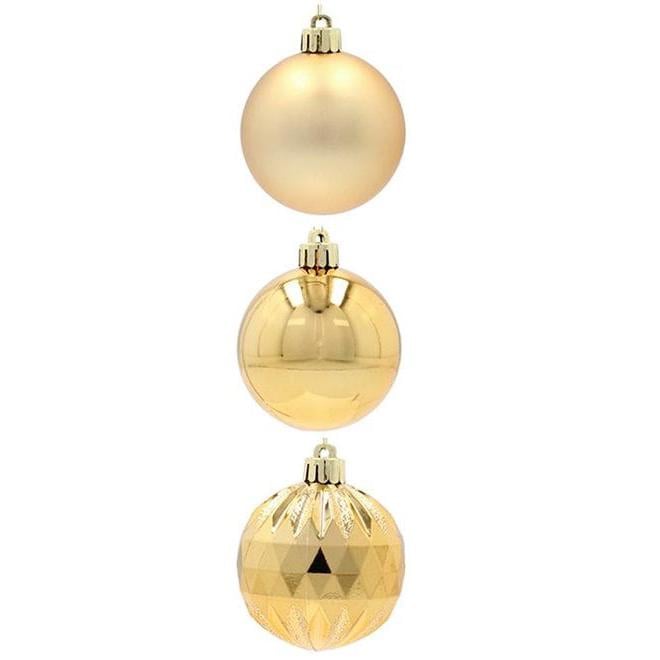 Набор новогодних шаров пластиковых Flora 12 шт. d 6 см (43040)