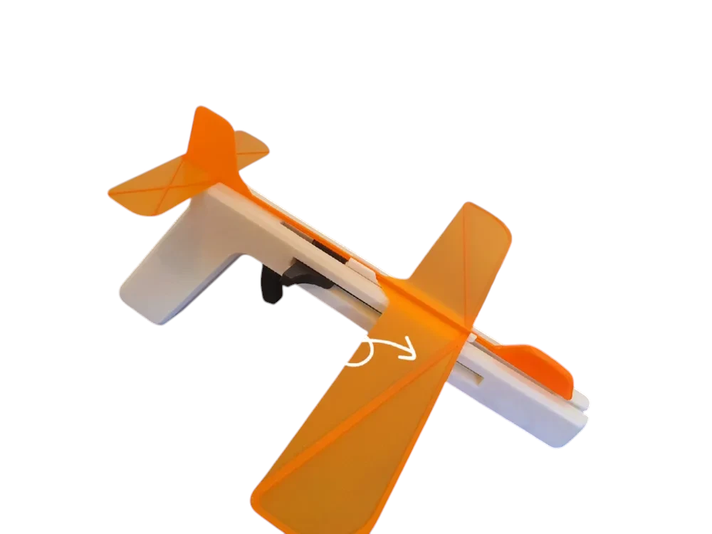 Самолет-стрел Plane Launcher for Lightweight Glider 3D-печать 20 см Оранжевый (2786490157)