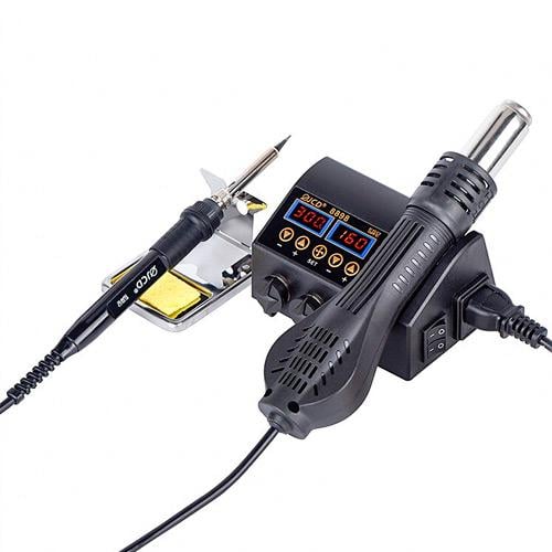 Паяльна станція JCD 2в1 8898 80 Вт з термофеном 750 Вт 2xРК комплектуючі (53485) - фото 3 Паяльна станція JCD 2в1 8898 80 Вт з термофеном 750 Вт 2xРК комплектуючі (53485) - фото 3