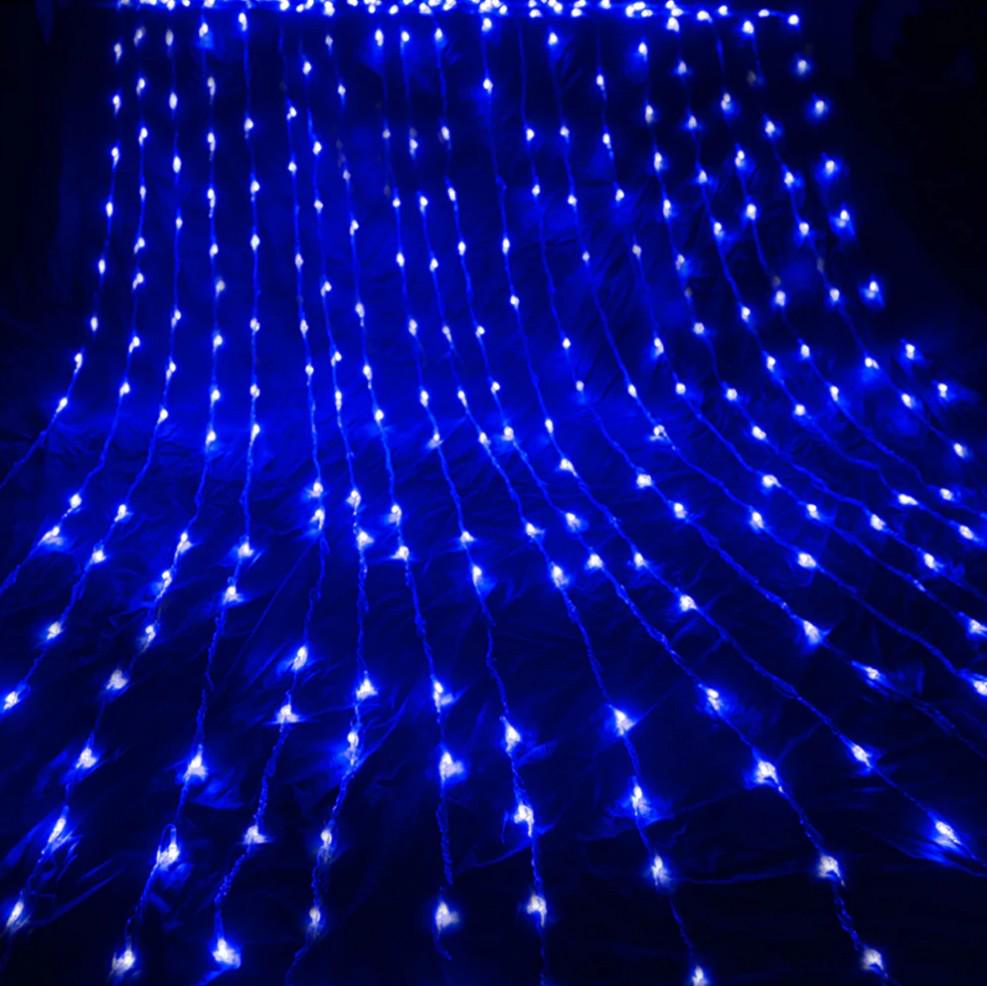 Гірлянда штора водоспад Hit 3х2 м світлодіодна Синій (11-01306)