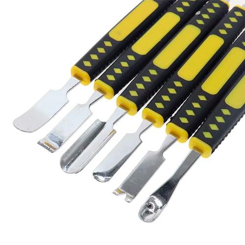 Набір лопаток двосторонніх для розкриття корпусів розбирання електроніки метал 6 шт. (811216) - фото 4 Набір лопаток двосторонніх для розкриття корпусів розбирання електроніки метал 6 шт. (811216) - фото 4