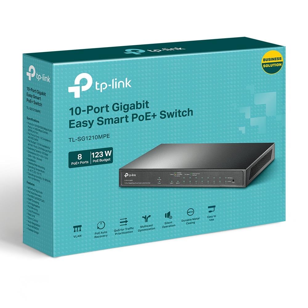 Коммутатор TP-Link TL-SG1210MPE (11605713) - фото 3