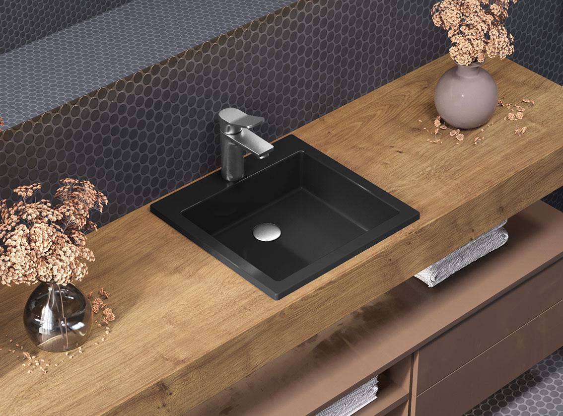 Умывальник накладной Status Deko Low 40 Black (33823744)