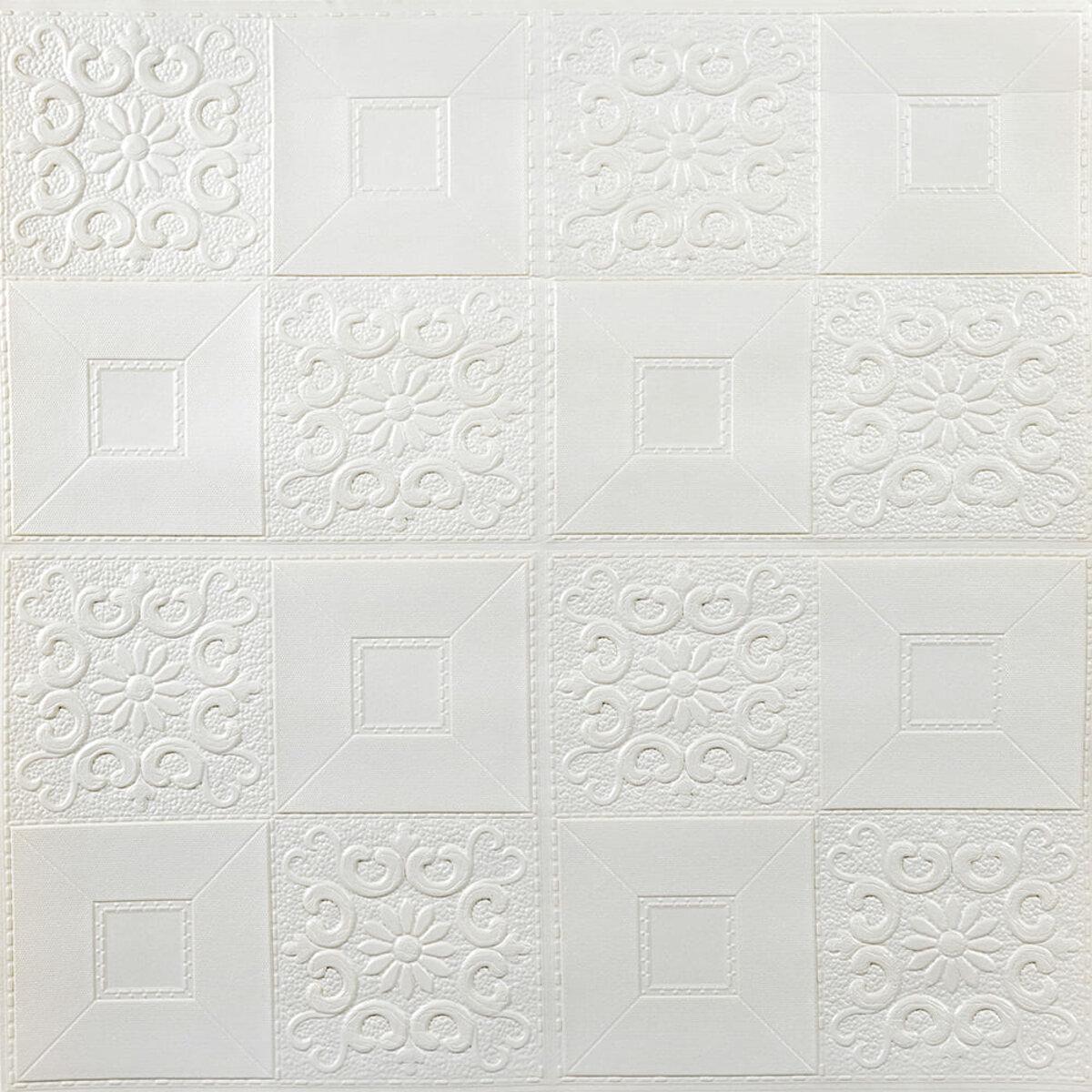 3D-панель самоклеящаяся 114-3 700х700х3 мм Белый (SW-00000697)