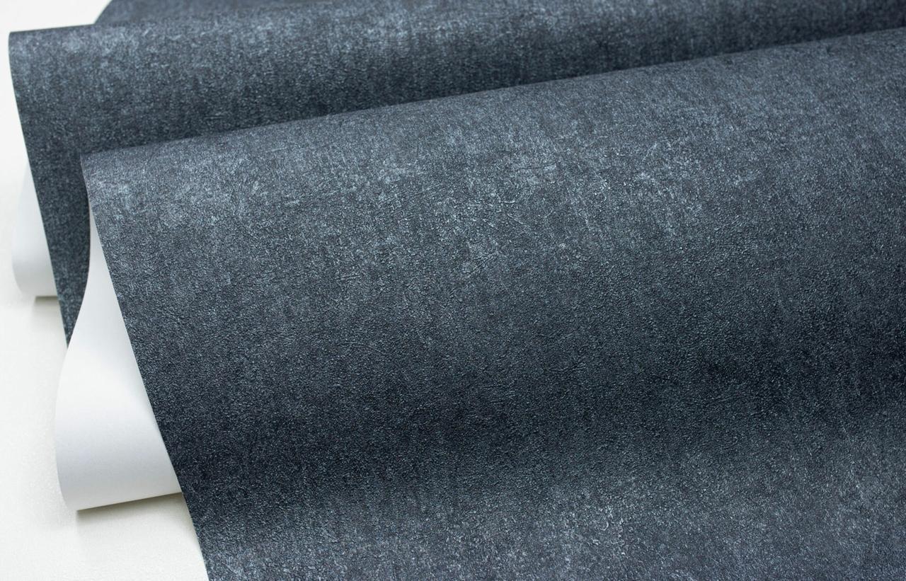 Обои флизелиновые SINTRA Fiore Sphere UNI 512371 Фон винил горячего тиснения 1,06х10,05 м Черный