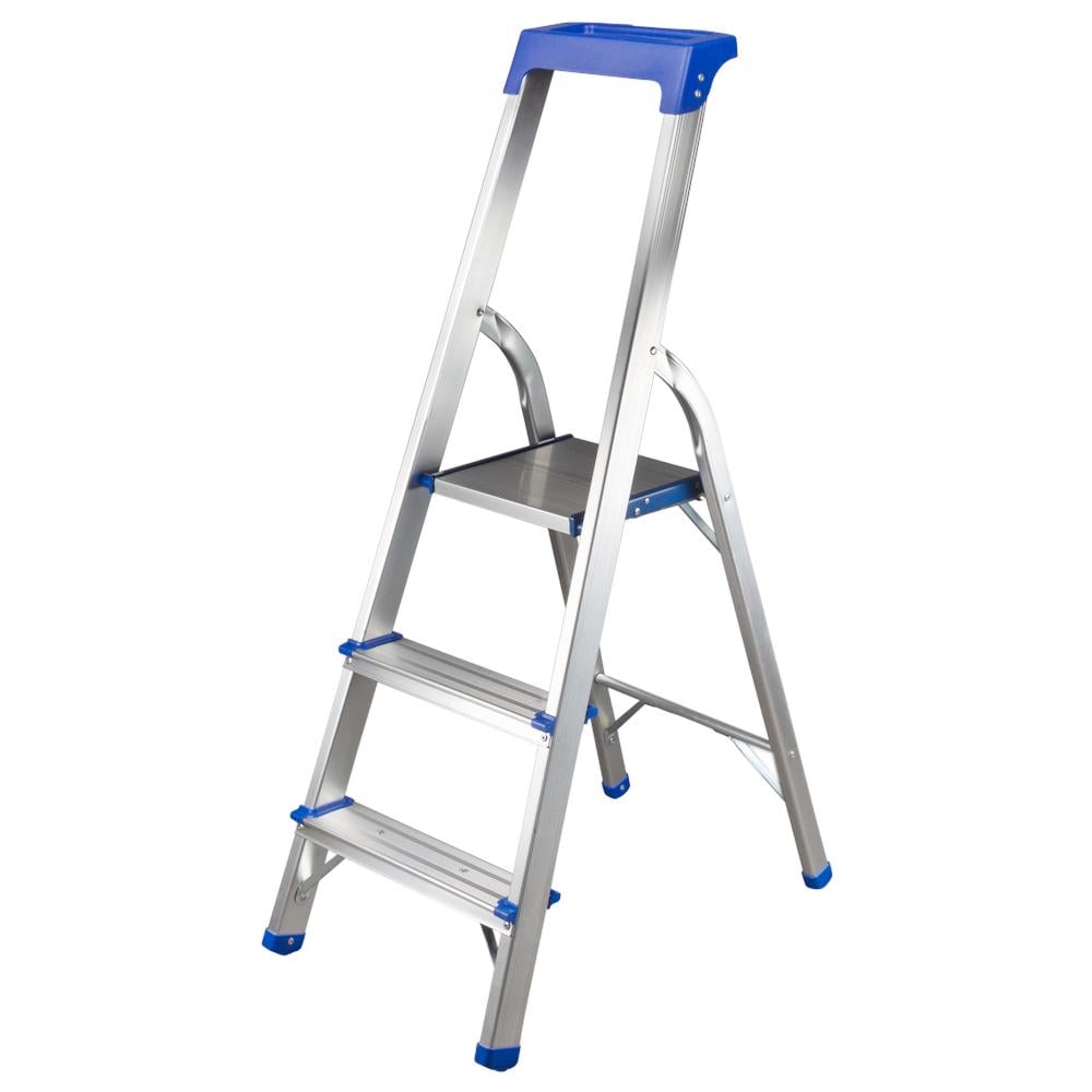 Стремянка алюминиевая Sigma 3 ступеньки 1,17м (5036614) - фото 1 Стремянка алюминиевая Sigma 3 ступеньки 1,17м (5036614) - фото 1