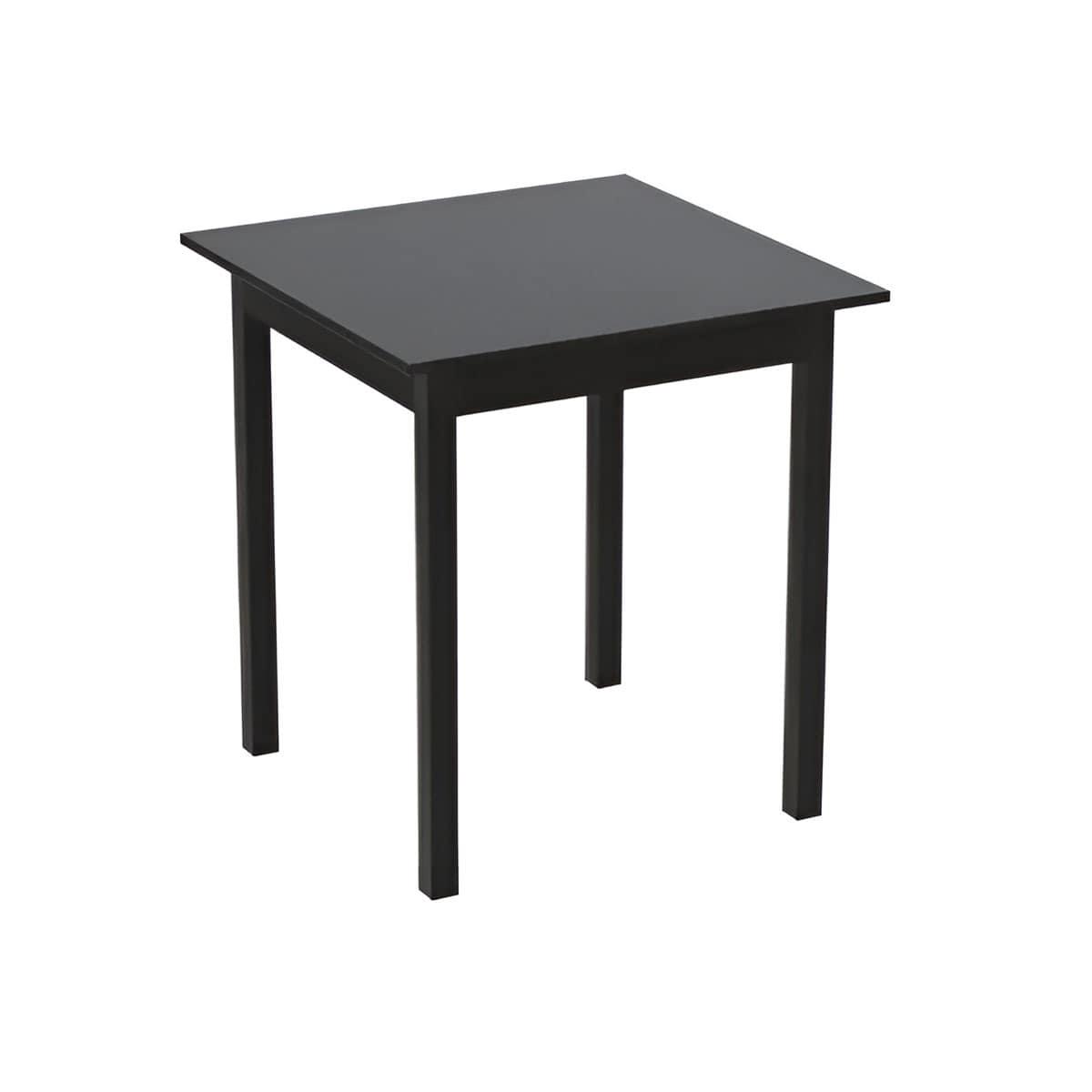 Обеденный стол Ferrum-decor Диего ДСП 16 мм 75x70x70 см Черный/Сосна Кембра (FRD-105710)