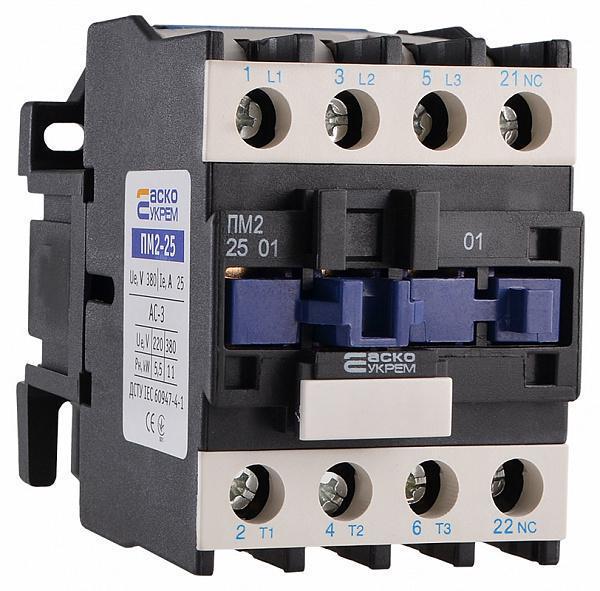 Контактор-пускатель АСКО-Укрем ПМ 2-25-01 B7 LC1-D2501 25А 24 B 1NC (A0040010118)