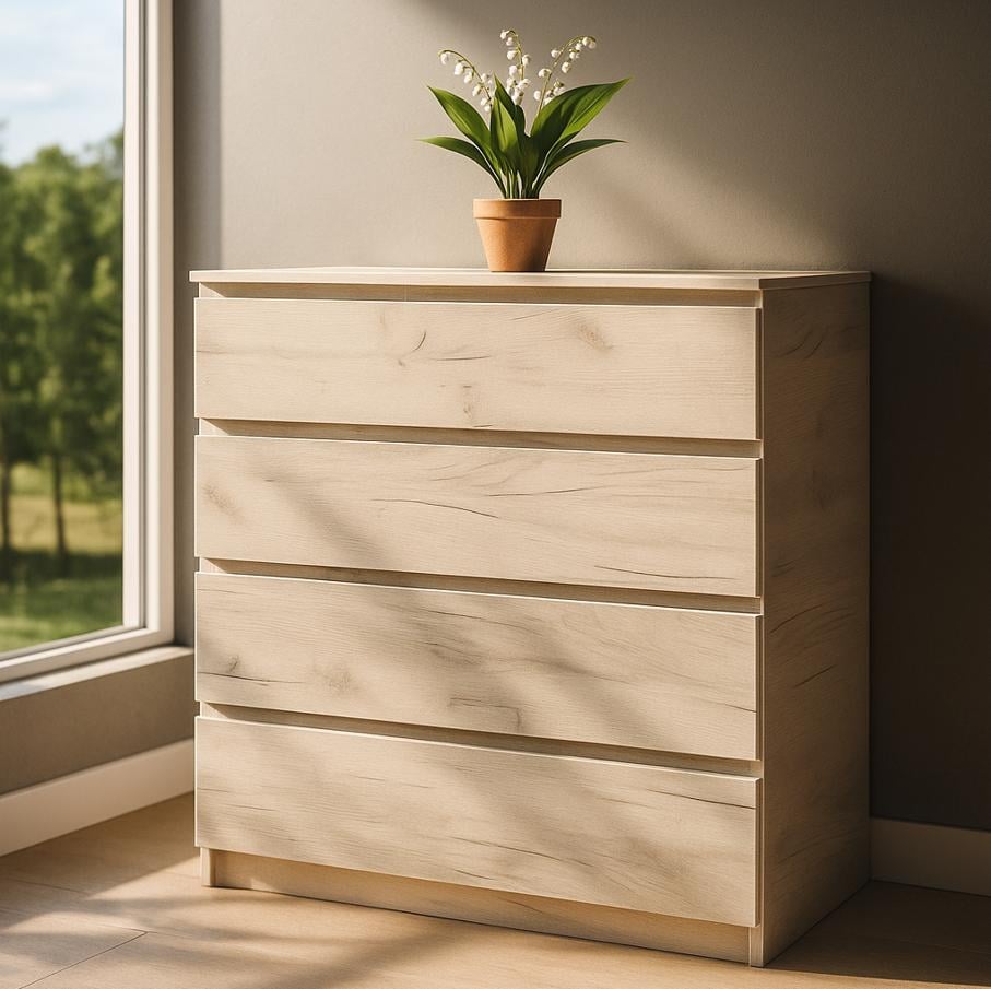 Комод для одежды Мастер Форм Брайт 900х376х950 мм Дуб крафт белый (20186) - фото 1 Комод для одежды Мастер Форм Брайт 900х376х950 мм Дуб крафт белый (20186) - фото 1