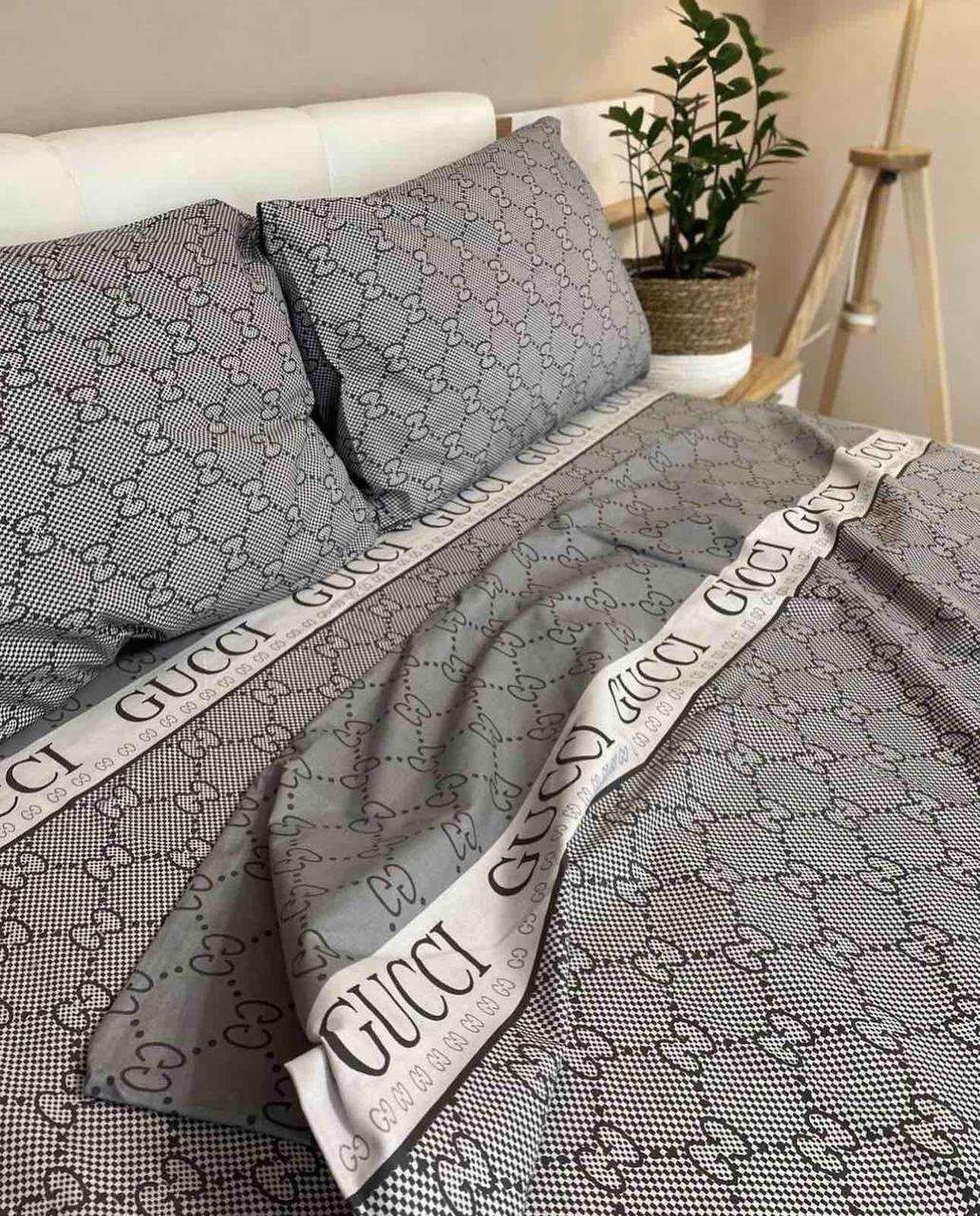 Комплект постельного белья Ranforce Gycci евро (15050)