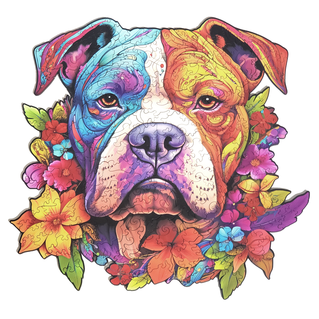 Пазлы деревянные Пес уникальная форма деталей в виде животных 35х35 см 224 шт.(1979905872)