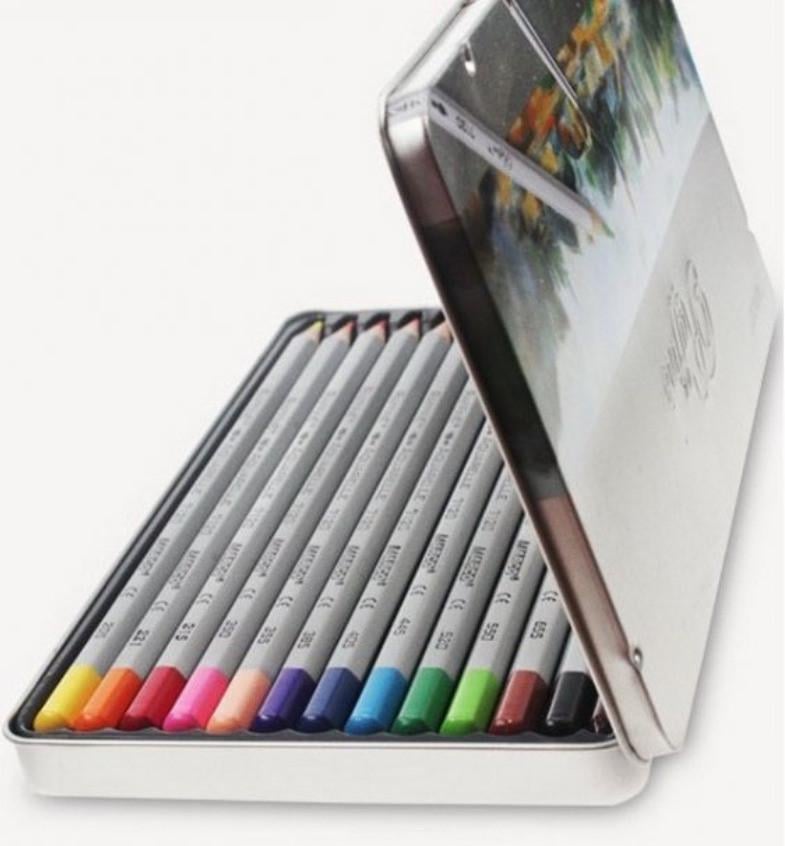 Олівці акварельні Marco Raffine 12 кольорів в металевому кейсі - фото 2 Олівці акварельні Marco Raffine 12 кольорів в металевому кейсі - фото 2
