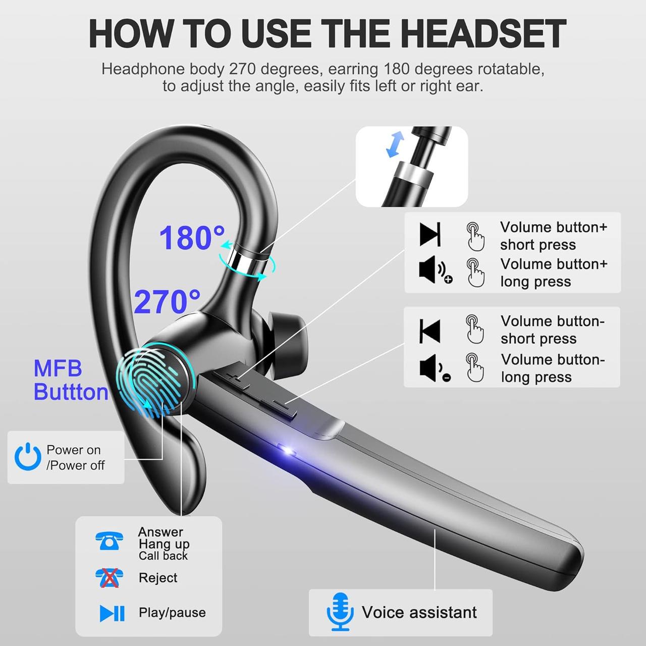 Гарнитура беспроводная Bluetooth с микрофоном - фото 10