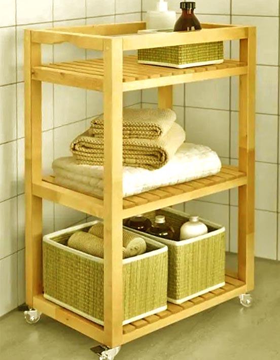 Етажерка на колесах з дерева Бетел Каррі (ЭТА-001703)