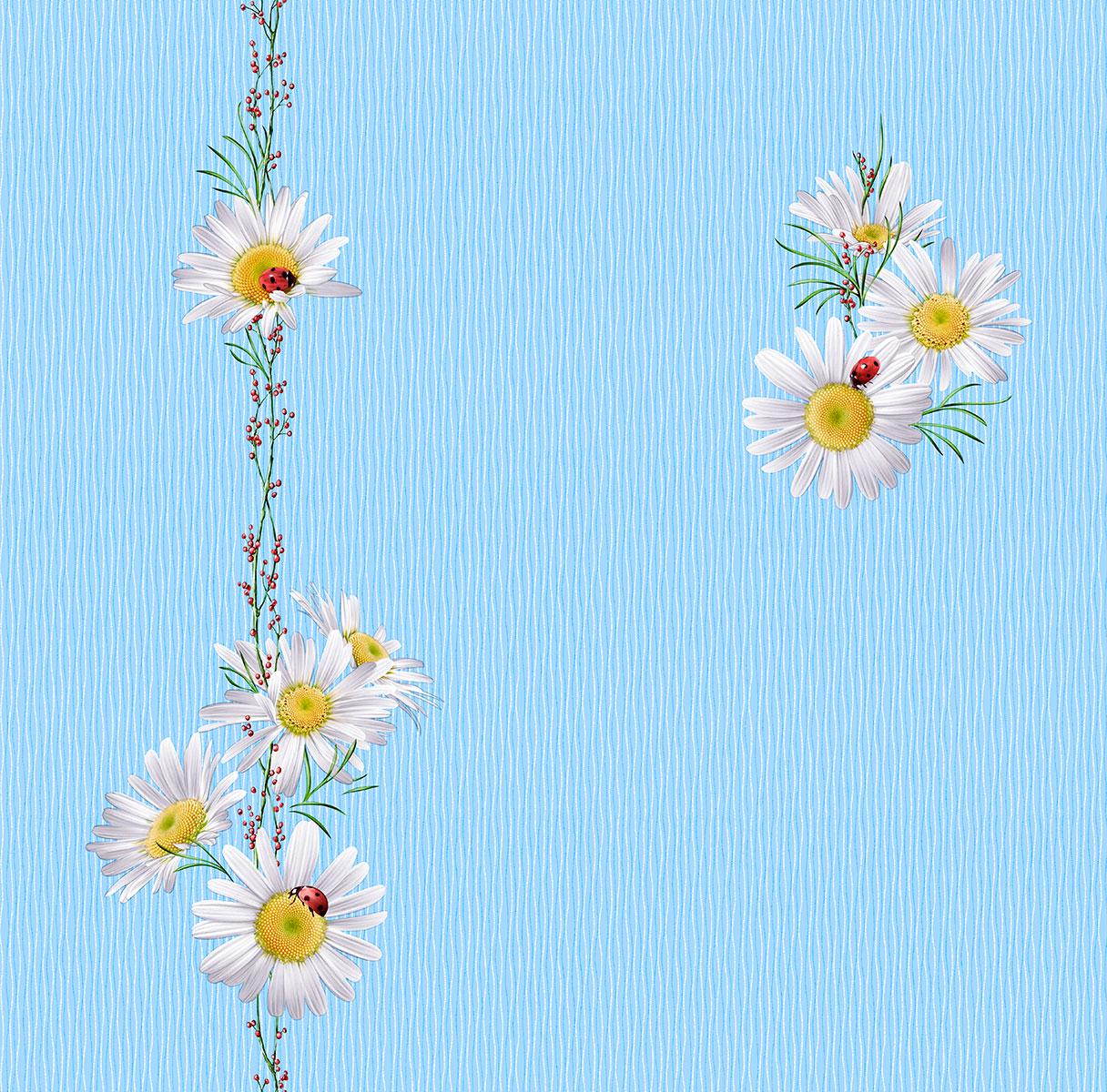 Обои бумажные влагостойкие Континент Ремо Голубой (2091)