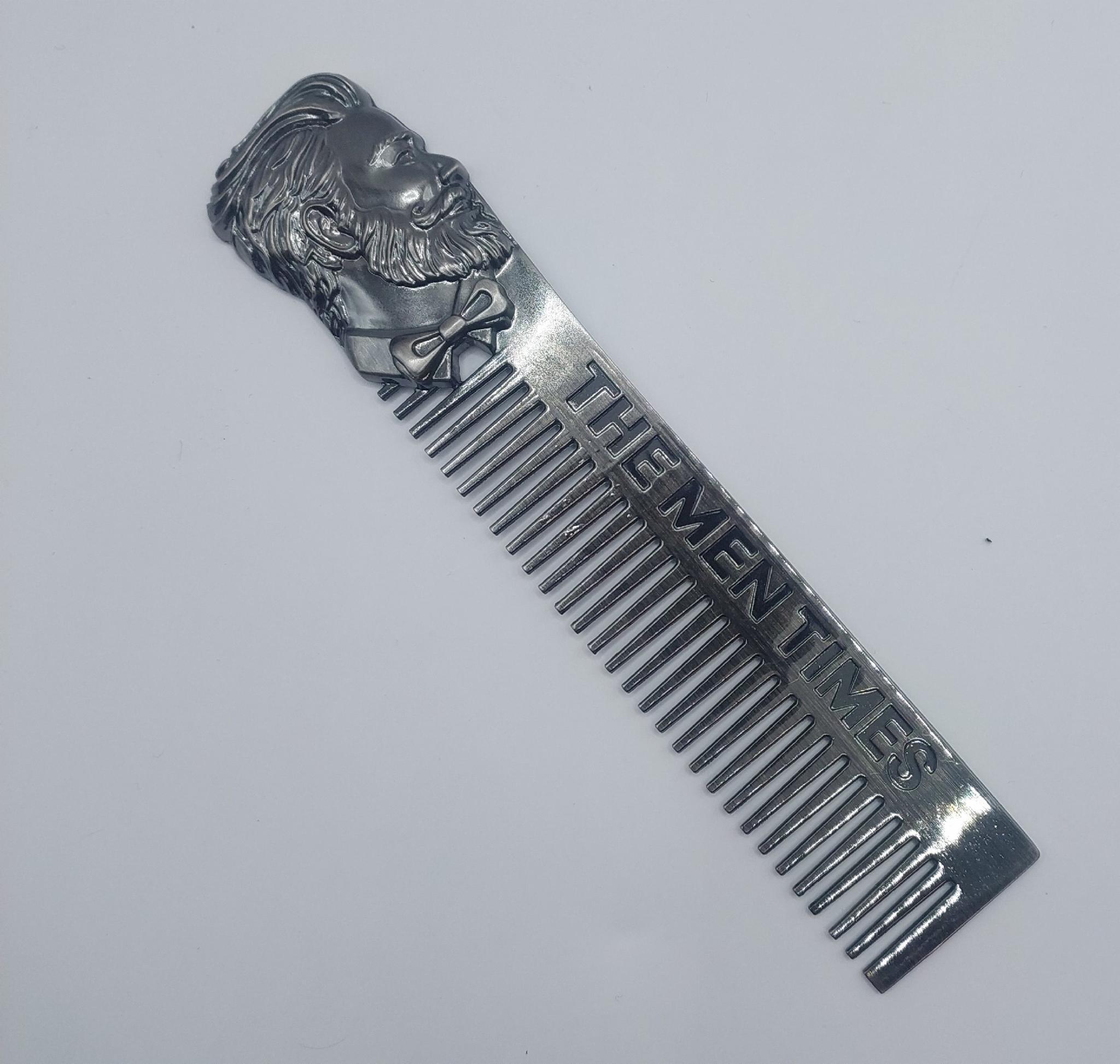 Гребінець-гребінь металевий для чоловіків Barber THE MEN TIMES (1533699199)