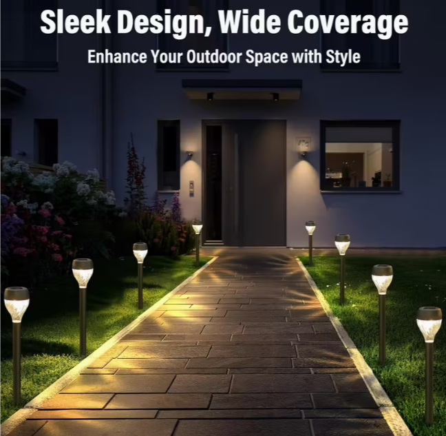 Садовый светильник на солнечной батарее для газона Белый теплый свет (1710) - фото 7