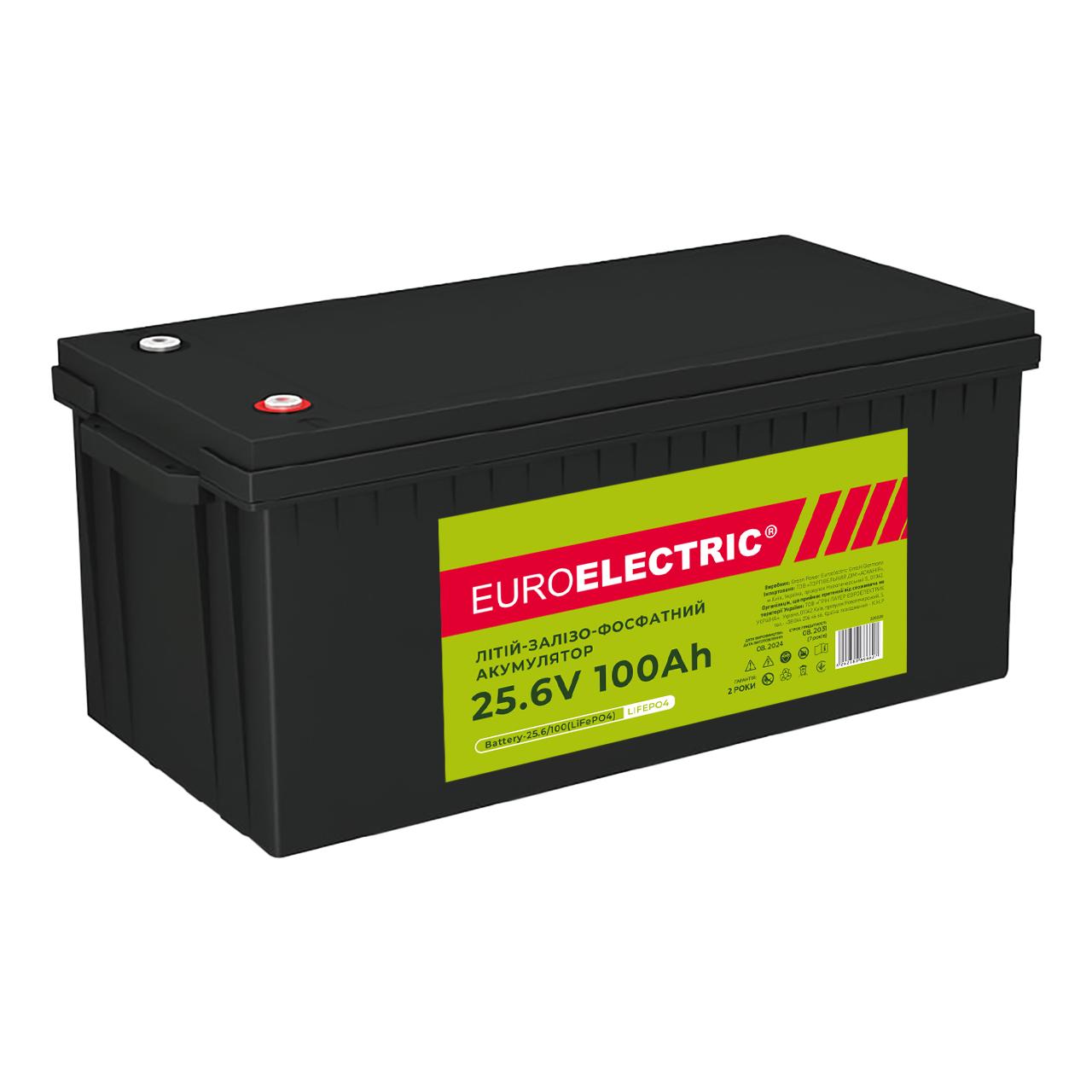 Аккумуляторная батарея литиевая Euroelectric LiFePO4 Battery-25.6/100 LiFePO4 25,6V 100 Ah