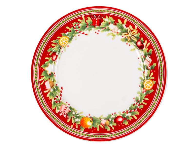 Тарелка фарфоровая Lefard Christmas Collection 26 см (986-124)