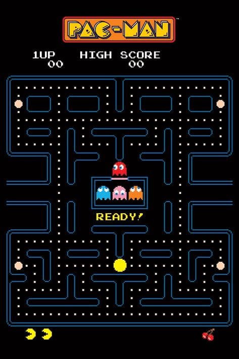 Постер плакат Pac-Man Maze 61x91,5 см