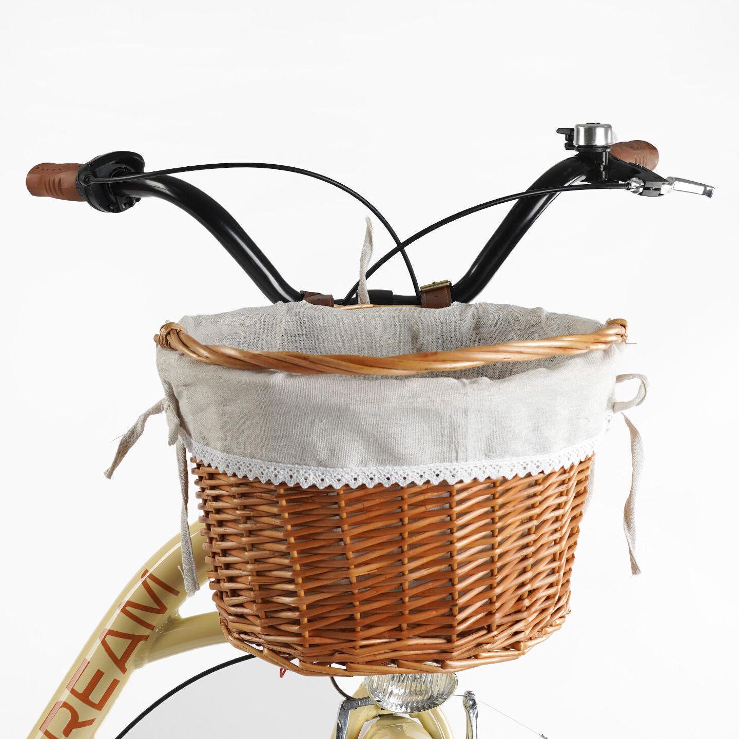 Велосипед городской алюминиевый CORSO Dream 28 дюймов с корзиной и багажником, рама 18" Бежевый - фото 5 Велосипед городской алюминиевый CORSO Dream 28 дюймов с корзиной и багажником, рама 18" Бежевый - фото 5