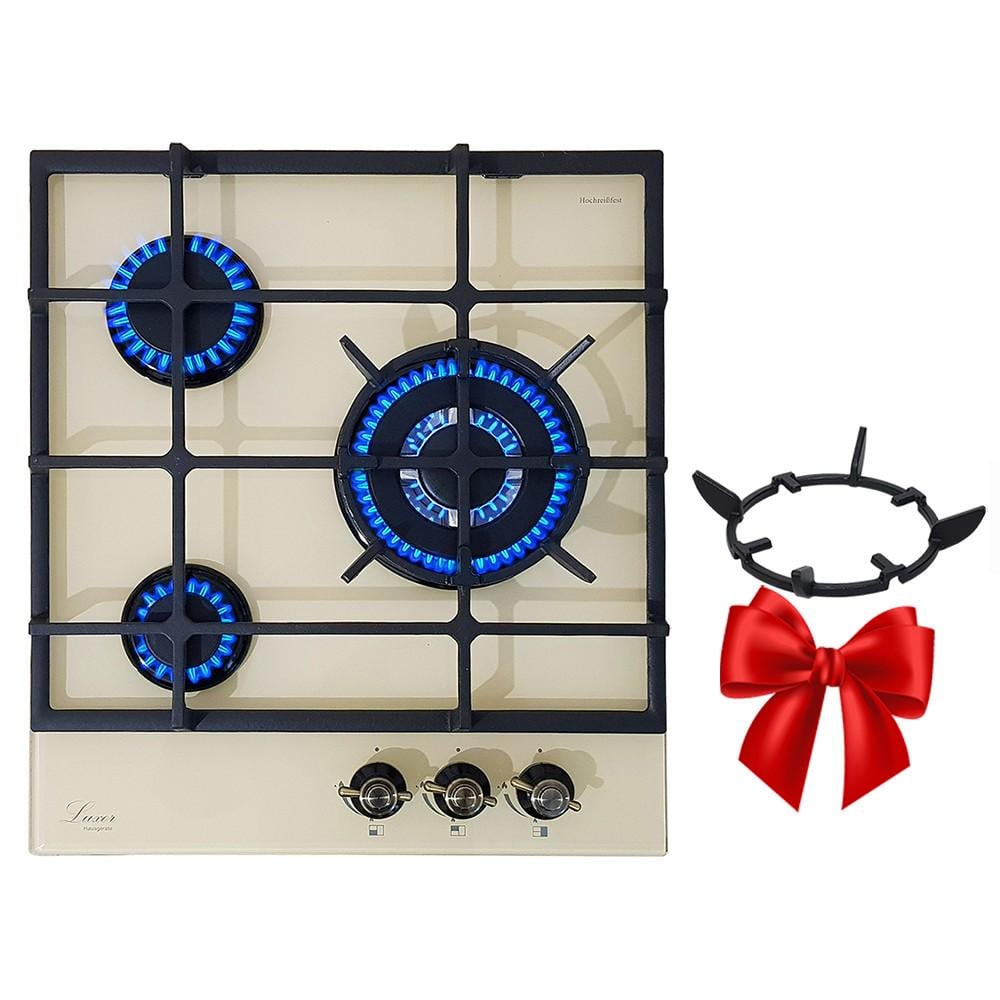 Комплект вбудовуваної техніки Luxor RG 455 Rustik Champagne KUP варильна газова поверхня з підставкою/духова шафа електрична HB 4511 Rustik (26657407) - фото 5 Комплект вбудовуваної техніки Luxor RG 455 Rustik Champagne KUP варильна газова поверхня з підставкою/духова шафа електрична HB 4511 Rustik (26657407) - фото 5