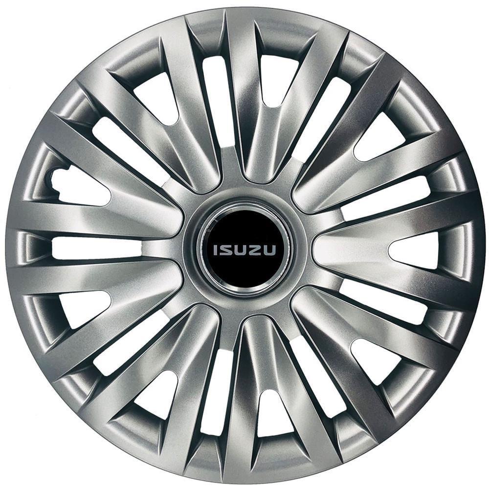 Колпаки SJS 412 с логотипом Isuzu R16 4 шт. Серебристый (2789080287)