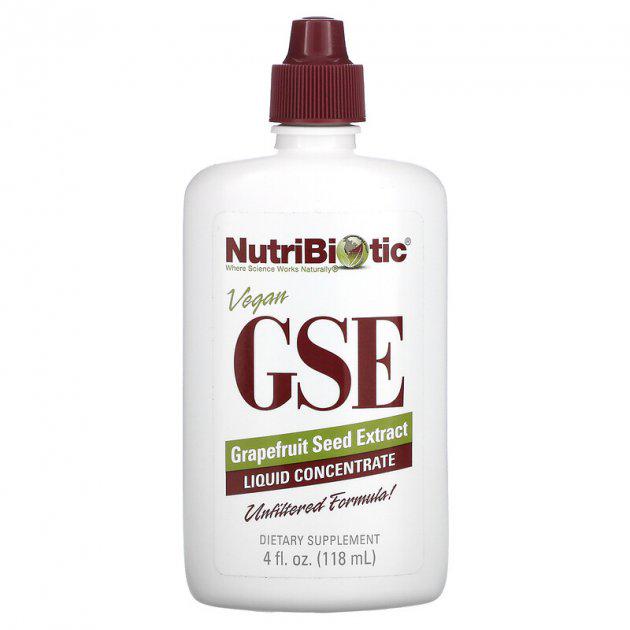 Екстракт насіння грейпфрута NutriBiotic GSE веганський 118 мл (NBC-01001) Екстракт насіння грейпфрута NutriBiotic GSE веганський 118 мл (NBC-01001)