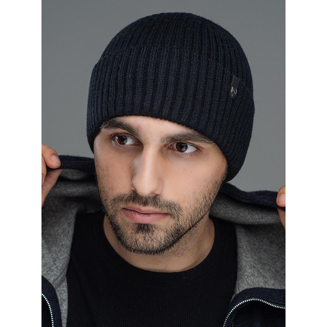 Шапка мужская меланжевая Leks Форум one size Черный Шапка мужская меланжевая Leks Форум one size Черный