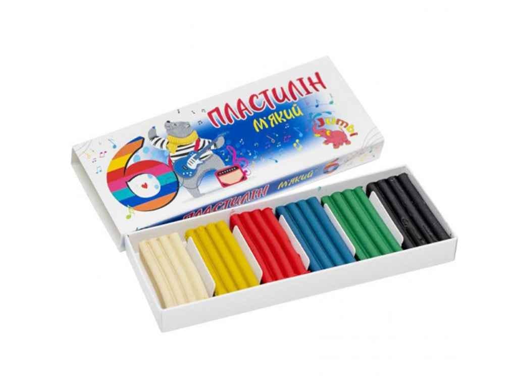 Пластилін Jumbi 6 кольорів (998250)