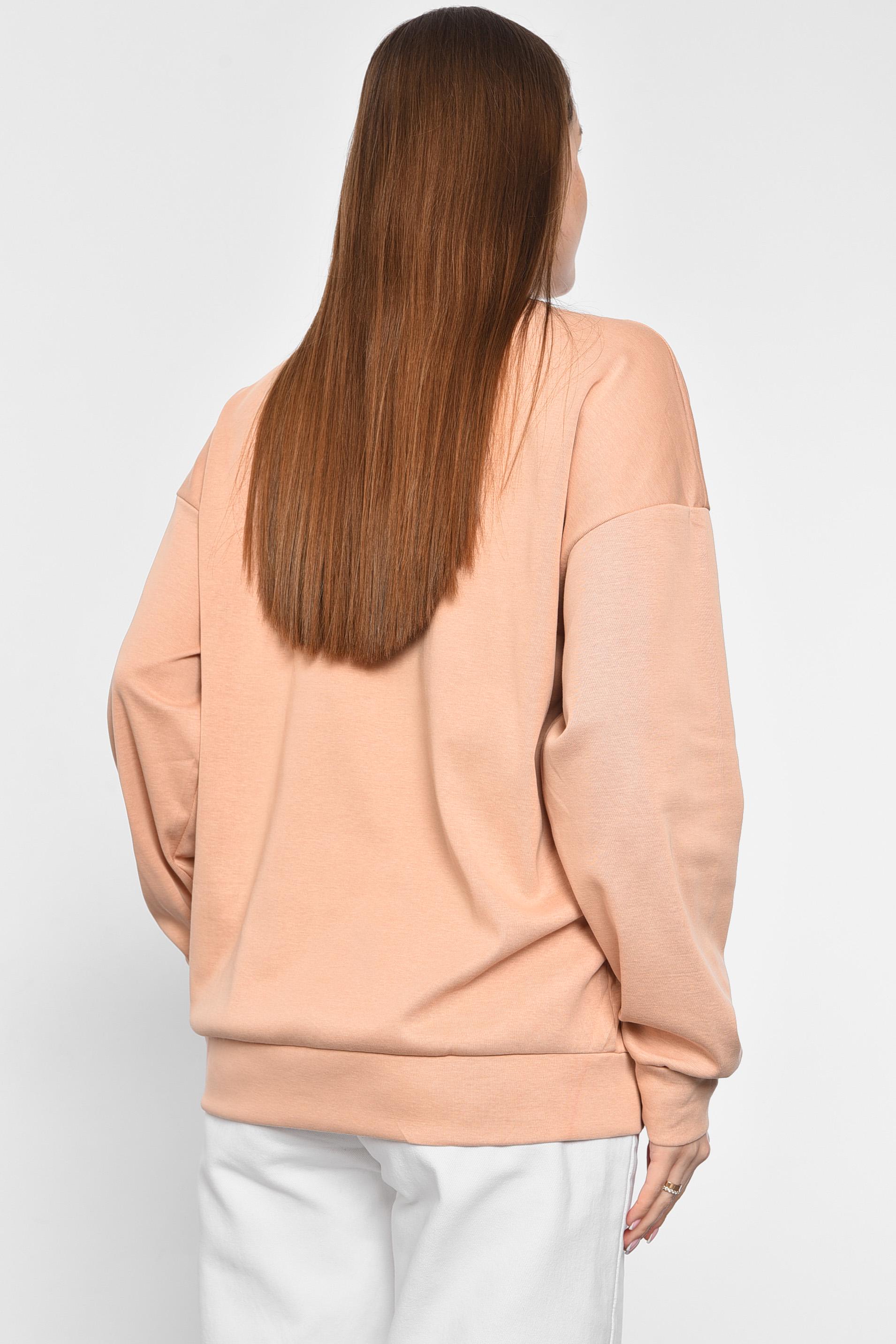 Свитшот женский полубатальный XL-2XL Бежевый (177396) - фото 3