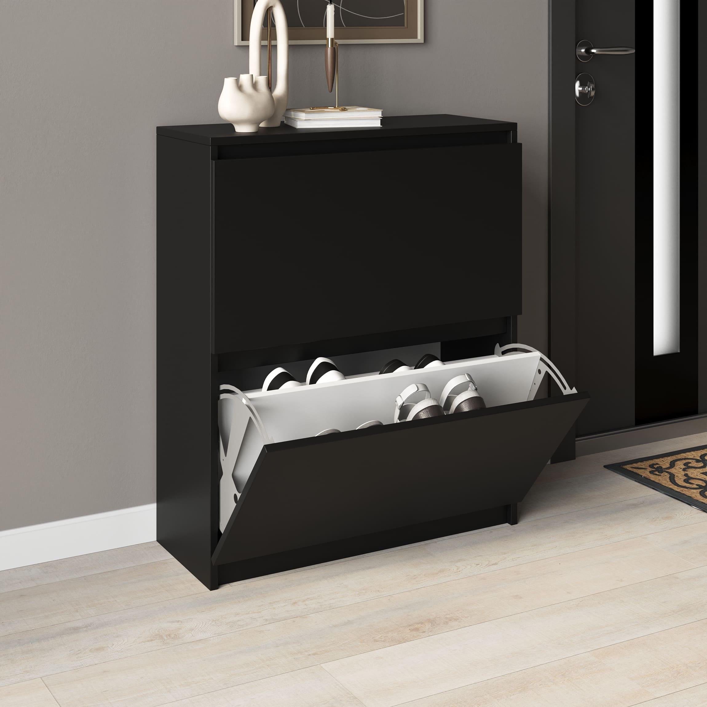 Тумба для обуви на 4 полки 99х50х30 см Черный (380690)