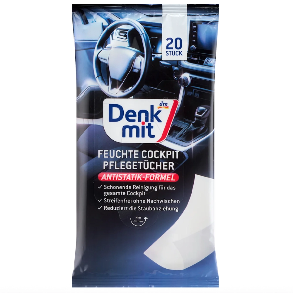 Вологі серветки для інтер'єру автомобіля DenkMit 20 шт. (EPI-15102025-763)