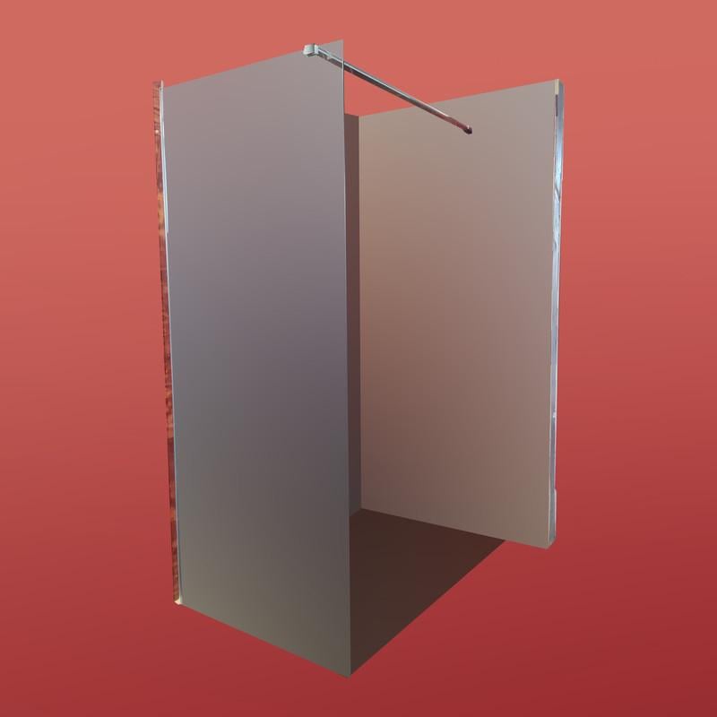 Душевая перегородка KOER SR SP01-100x200-TR-01 Walk-In прозрачное стекло Easy Clean 8 мм Хром (KR5393) - фото 3 Душевая перегородка KOER SR SP01-100x200-TR-01 Walk-In прозрачное стекло Easy Clean 8 мм Хром (KR5393) - фото 3